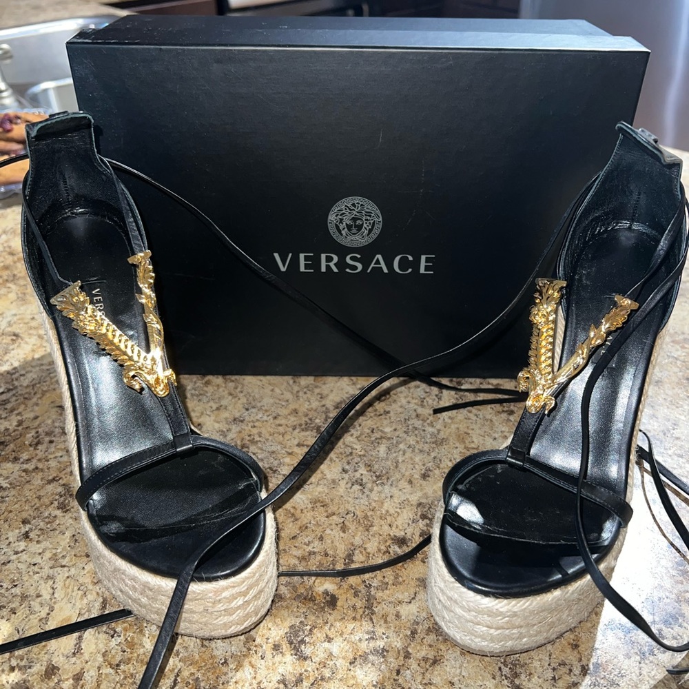 Sold- Versace Virtus Wedges